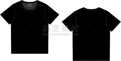 模板,黑色,正面视角,背面视角,运动,纺织品,简单,设计,绘制