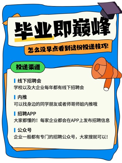 毕业季求职攻略科普小红书配图
