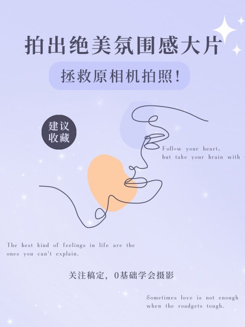 简约艺术浪漫唯美线条小红书配图预览效果