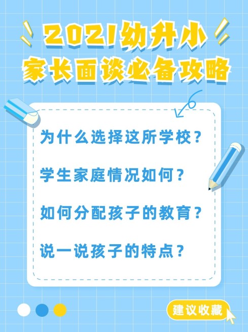 幼升小家长面谈技巧小红书配图预览效果