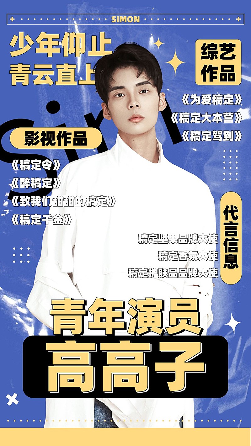 简约明星爱豆粉丝安利宣传海报