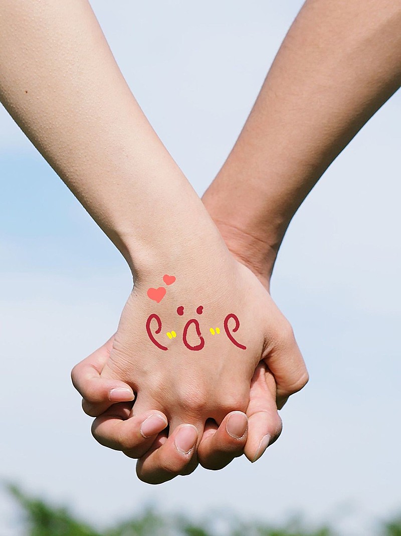 七夕情人节情侣创意涂鸦晒照模板