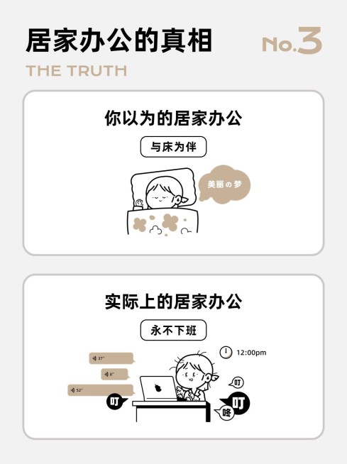 创意插画手绘风防疫居家办公记录套系小红书封面配图预览效果