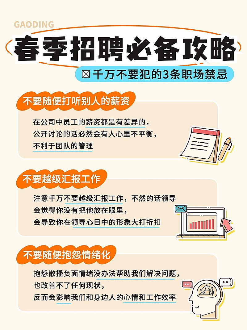 春季招聘攻略科普小红书配图