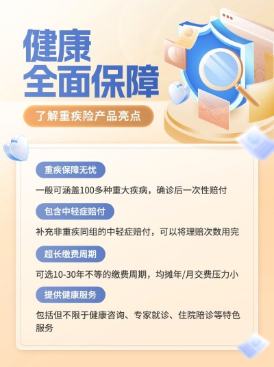 金融保险重疾险理念推广产品知识科普小红书配图