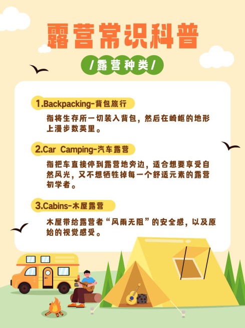 户外露营活动宣传小红书配图预览效果