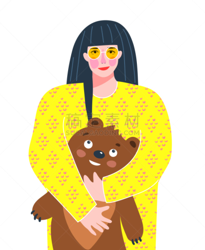肖像,现代,拿着,成年的,泰迪熊,式样,青年女人,贺卡,玩具,复古风格