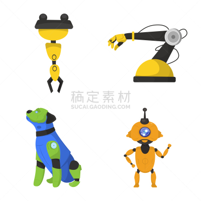 品牌名称,分离着色,自动的,工厂,可爱的,计算机,技术,狗,动物,设备用品