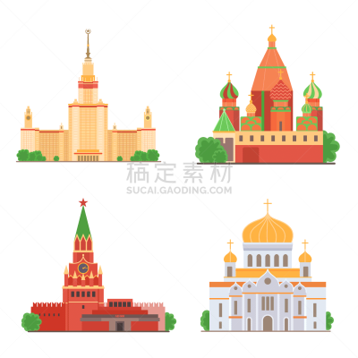 矢量,绘画插图,莫斯科,红色,摩天大楼,图像,修道院,纪念碑,火焰