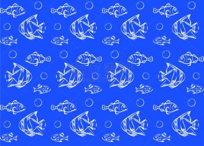 鱼类,矢量,水族馆,四方连续纹样,纺织品,热带气候,棉,动物,湖,绿松石色