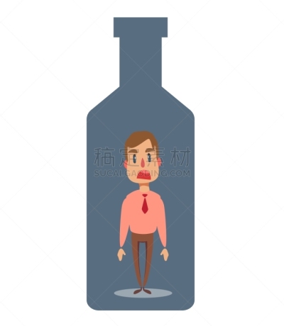 绘画插图,想法,饮料,风险,暴力,含酒精饮料,葡萄酒,背景分离,一个人,瘾君子