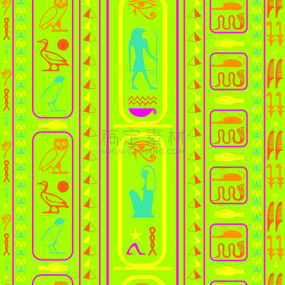 符号,古埃及文明,四方连续纹样,中东,远古的,垂直画幅,古代,象形文字,图像,法老