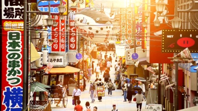 日本大阪的Tsutenkaku大厦