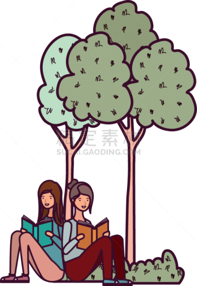 女人,书,地形,世界读书日,图书馆,书店,植物群,坐,树,享乐