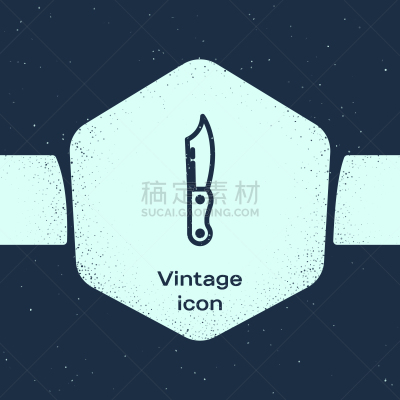 分离着色,计算机图标,刀,线条,不锈钢,直的,复古
