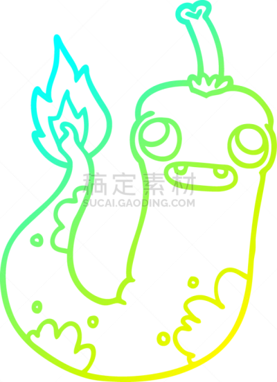 冷,热,山,铅笔画,潦草,奇异的,艺术,图像,矢量,绘制