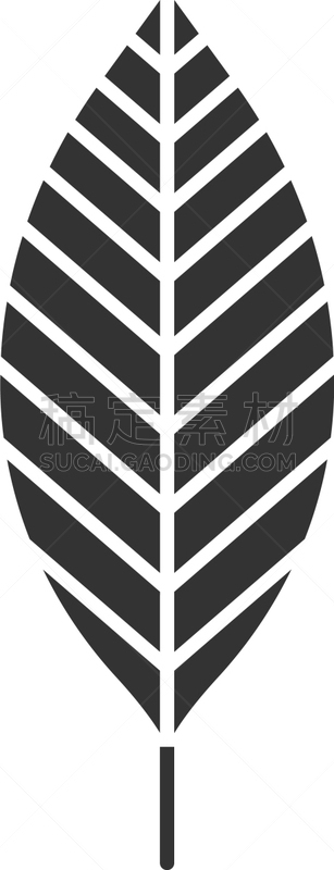walnut leaf glyph icon