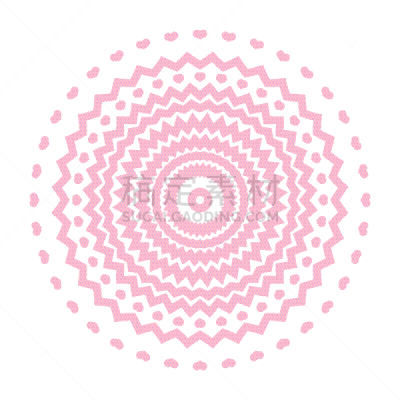 浪漫,绘画插图,圆形,矢量,曼荼罗,抽象,白色背景,动物心脏,分离着色,华丽的