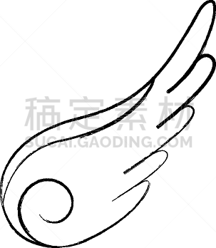 分离着色,创造力,图标,翅膀,华丽的,高雅,动物,装饰