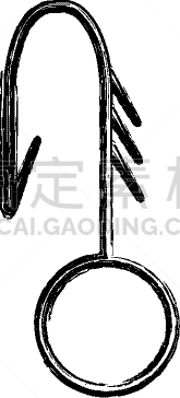 分离着色,鱼钩,白色,金属,图像,钢铁,细毛纤维,设备用品,矢量,绘制