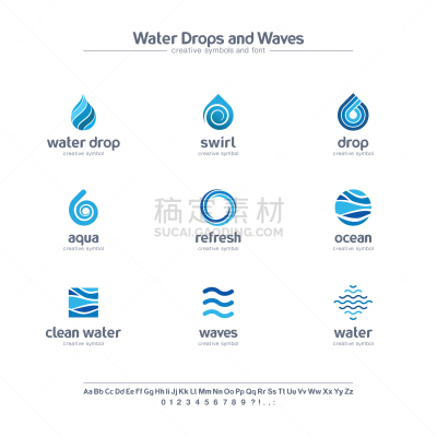 水滴,水,干净,创造力,符号,波浪,品牌名称,圆形,海洋,布置