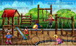 happy kids playing in playground scene