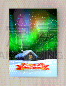 绘画插图,夜晚,冬天,矢量,地形,贺卡,圣诞装饰物,卷,雪,极光