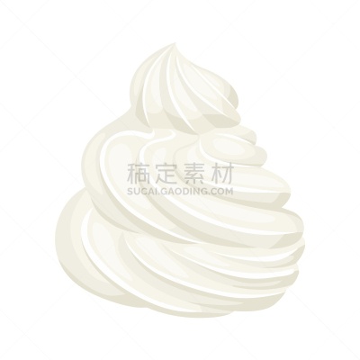 绘画插图,卡通,食品,矢量,扁平化设计,甜点心,生奶油,分离着色,白色背景,计算机图标