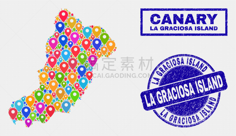 La Graciosa,岛,镶嵌图案,图钉,多样,距离标记,想法,疤,发狂的