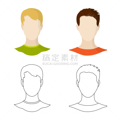 分离着色,专业人员,照片,计算机图标,人造物,假发,男人,肖像,收集,设计