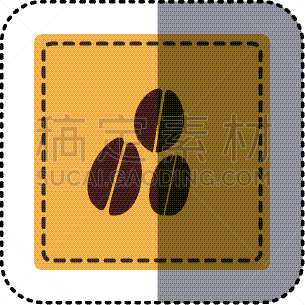 黄色,咖啡豆,标签,方形画幅,农业,饮料,自然,谷物,咖啡,清新