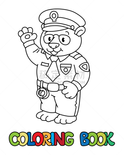字母,动物,警官,熊猫,英文字母p,彩色书,可爱的,有序,汽车,小的