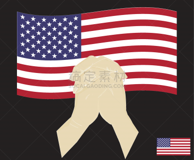 绘画插图,美国,标志,概念,插画,图标,矢量,援救,祈祷
