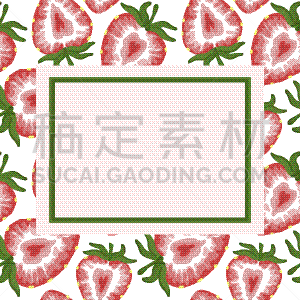 叶子,草莓,夏天,绘画插图,矢量,边框,红色,绿色,农业,请柬