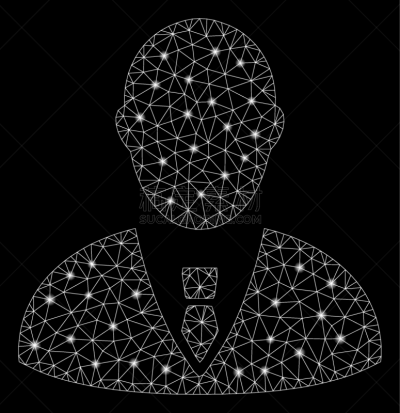 铁丝网,接线框,Manager,火炬塔,斑点,闪亮的,男商人,三角形,办公室职员,闪亮