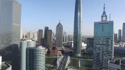 现代城市中心区的现代建筑