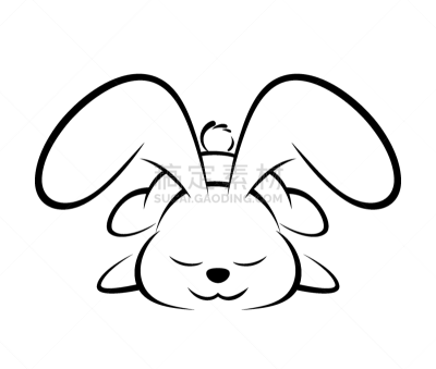 兔子,品牌名称,白色背景,形状,轮廓,白色,可爱的,概念,性格,创造力