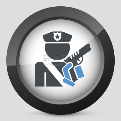 警官,计算机图标,盗贼,夜贼,男人,概念,职权,服务