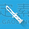 分离着色,长嘴雀鳝,线条,刀,白色,计算机图标,不锈钢