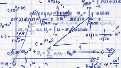 方形纸圈上的数学物理公式