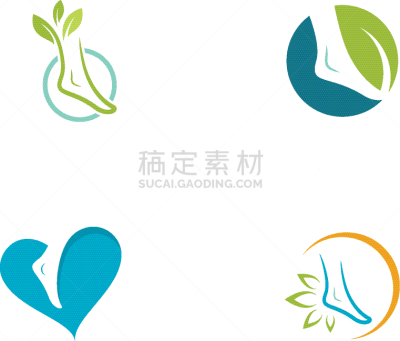模板,品牌名称,足,图标,女人,踝,发型屋,女孩,赤脚,放松