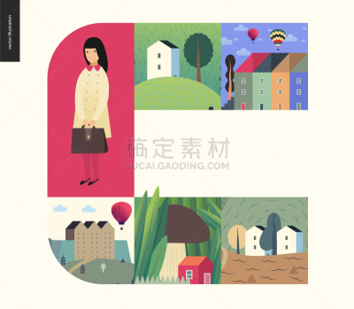 房屋,组物体,极简构图,杯,汽车,郁金香,农场,儿童,河流,建筑