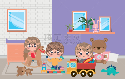 动画片,女孩,男孩,动作,恐龙,可爱的,肖像,学龄前儿童,自然美,设计