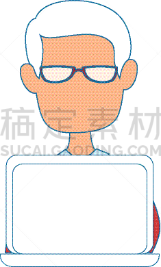 男人,侧面像,卡通,商务,人,概念,肖像,图像,违约
