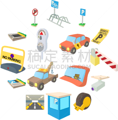 符号,商务,汽车,交通,公园,拖运卡车,大门,布置,停车