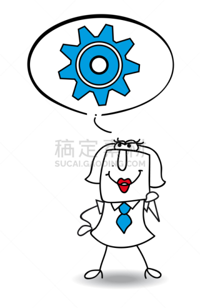 长颈族,男商人,经理,男人,效率,脑风暴,点连成线,解决,探索