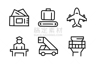 机场,乱画,绘画插图,陆用车,航空管制中心,卡通,图形界面,工业,运输活动,机场出发区