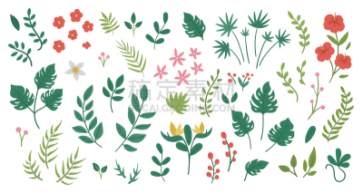 嫩枝,叶子,剪贴画,夏天,明亮,热带气候,枝繁叶茂,矢量,恶作剧