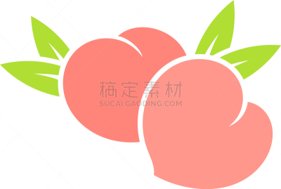 品牌名称,白桃,分离着色,可爱的,白色,有机食品,自然,素食,粉色
