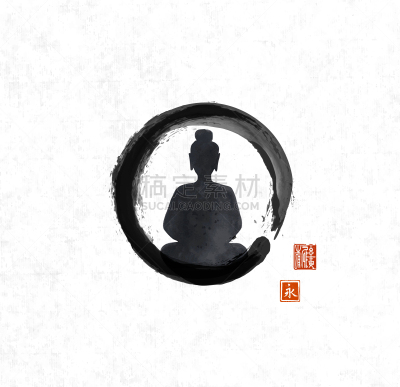 烟灰墨,佛,黑色,标志,糯米纸,背景,永远,冥想,祝福,剪影